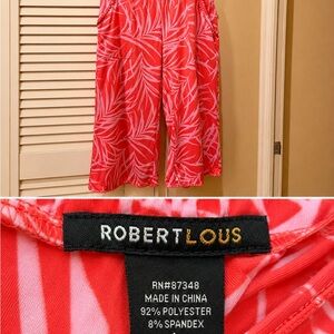 Robert Louis Coral Pink Printed Wide-Leg pants